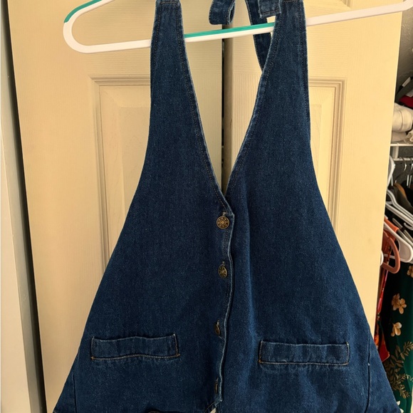 Princess Polly Hills Halter Denim Top - Picture 3 of 6